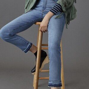 Pilcro by Anthropologie High-Rise Cigarette Slim Straight Jeans 26 Medium Wash